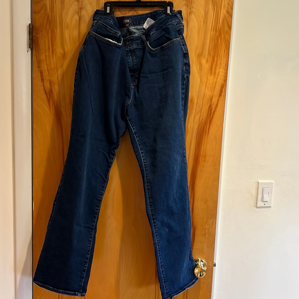 NYDJ Marilyn Straight Dark Wash Five Pocket Women’s Jeans Size 20W long inseam